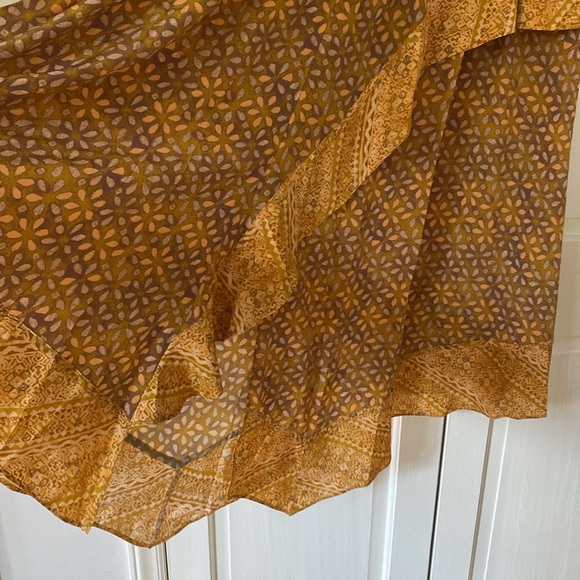 Ulla Johnson Netra Dress in Citrine Size 6 Silk Ruffle Flutter Sleeve Midi Dress - Picture 12 of 16